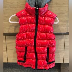 APPAMAN Red Puffer Vest w Sweatshirt Hood - Boys Size 5
